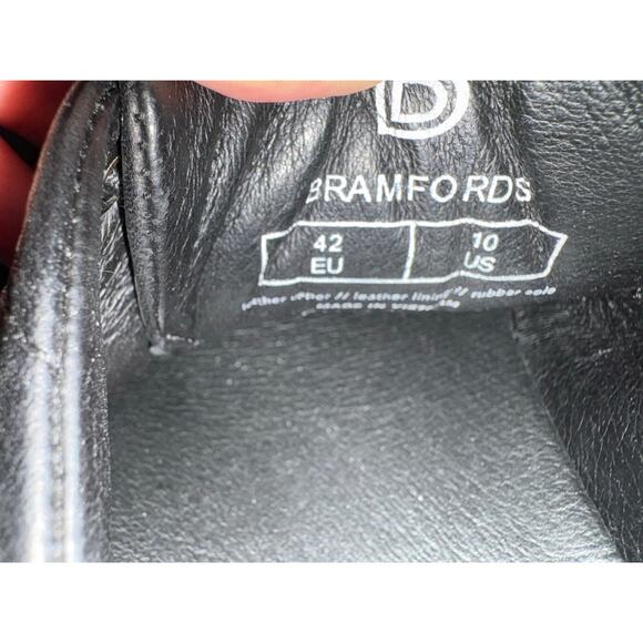 Bramfords Black Leather Shoes Men’s 10 EU 42 Minimalist Comfort Casual Lace Up - Picture 6 of 6
